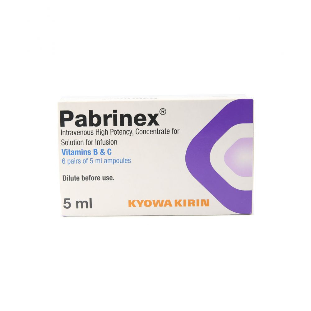 Pabrinex IV 5ml Pack of 6 (prescription only) - OUT OF STOCK ...